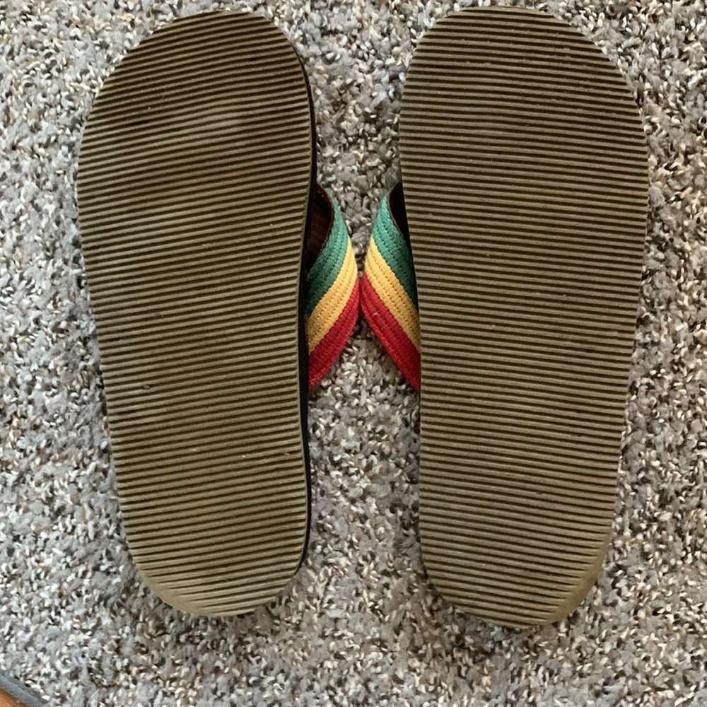 🦅 Men’s Leather & Canvas American Eagle Outfitters Sandals Flip Flops - Picture 5 of 5